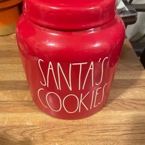 Rae Dunn Santa’s cookies canister